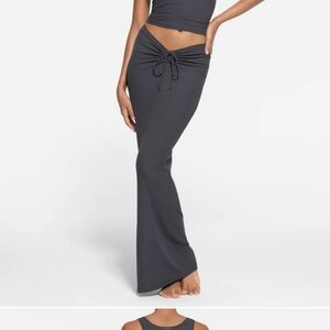 Skims light grey maxi skirt